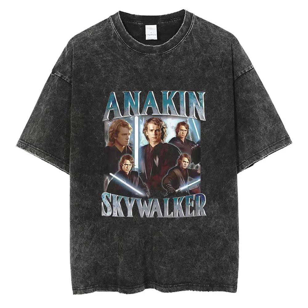 I My Love Boyfriend Anakin Skywalker Vintage Washed Tshirt Men Women Casual Cotton T Shirts Unisex Fashion Oversized Streetwear