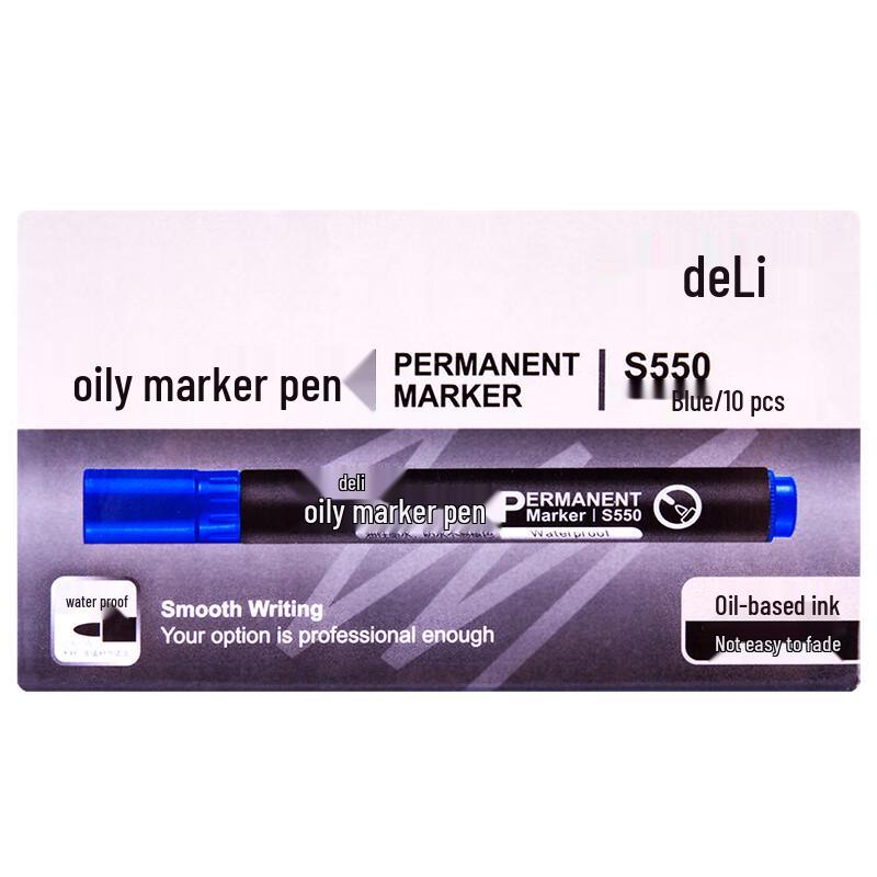 Deli S550 Broad-Tip Permanent Marker Pen
