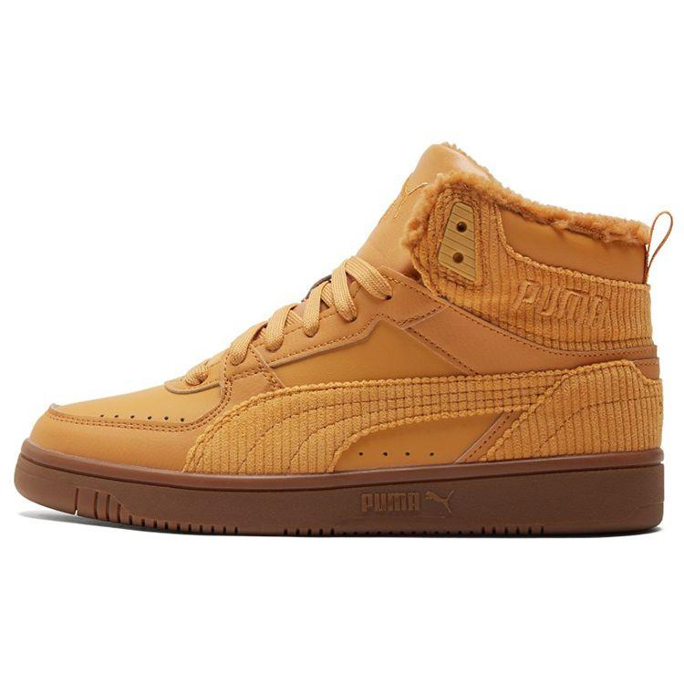 Puma Unisex Rebound Joy Fur Corduroy Mid-Top Casual Sneaker Taffy Gum 385254-02 EU 36
