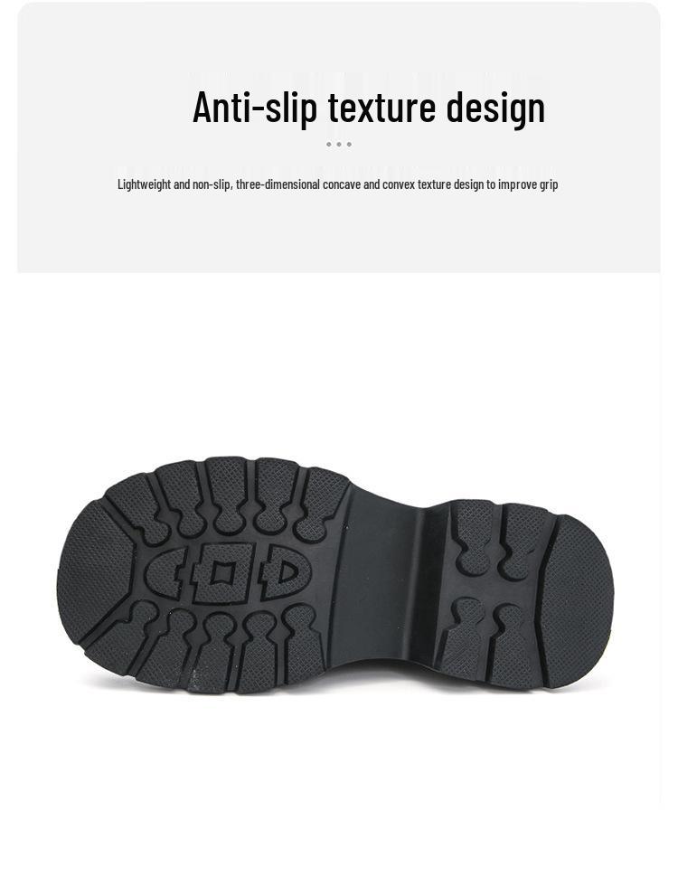Men's Plus Size Thick-Soled High-Top Leather Boots, Pointed Toe, Zipper, 2025 Autumn/Winter Collection.