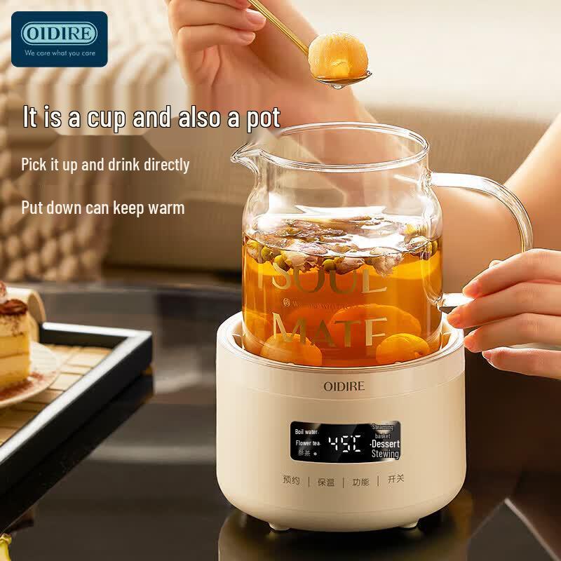 OIDIRE All-Glass Electric Health Kettle CN plug (adapter included)