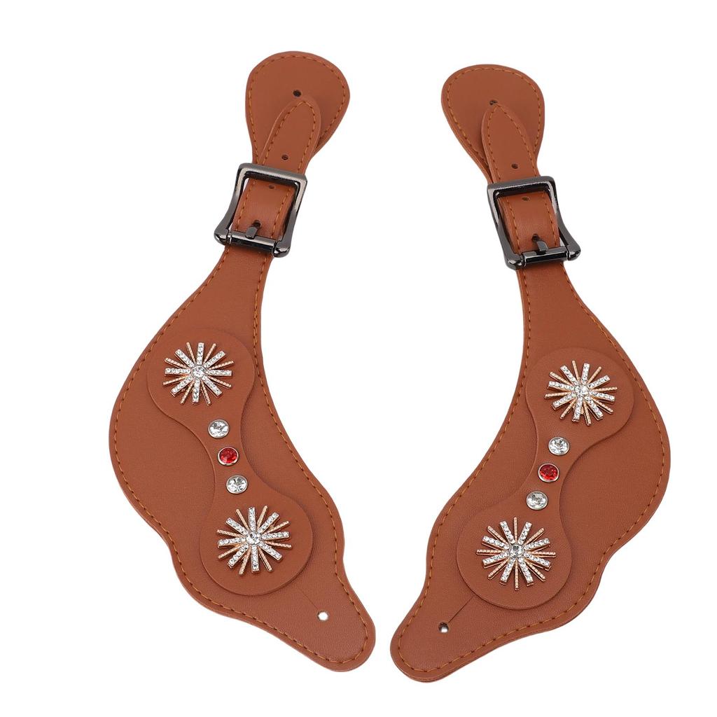 Spur Straps   Rhinestone Floral Boots Vintage Spur Straps for Horse  s   Length Handcrafted