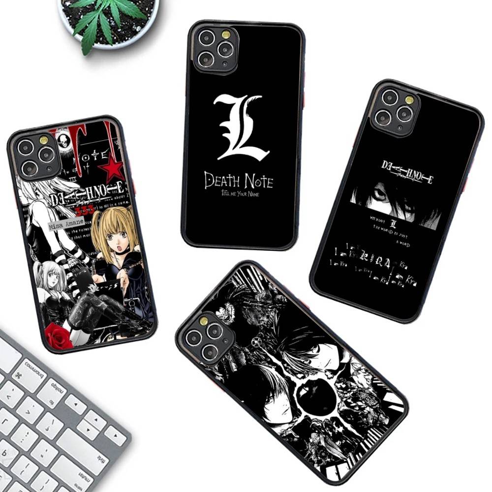 D-Death Note Matný poloprůhledný kryt na telefon Pro Iphone 16 ProMax 15 14 13 12 11 X XS PRO Plus