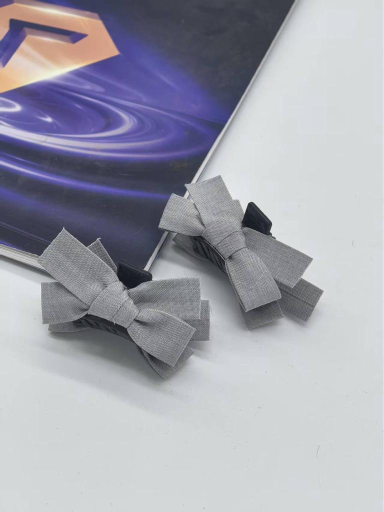 Red Plaid Bow Hair Clip - Women's Daily Hair Accessory