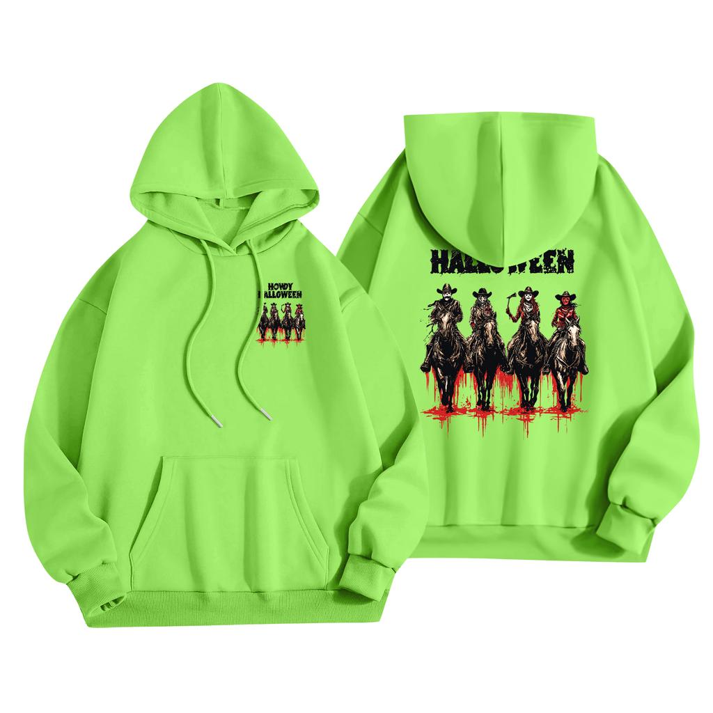 Dětská ležérní móda Halloweenský potisk Mikina s dlouhým rukávem a kapucí