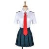[Milky Time] My Hero Academia Cosplay Anime Uniform Wig for Halloween (Skirt Set, Size L)
