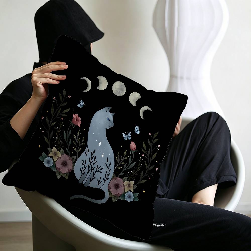 Magic Psychedelic Moon Print Pattern pillow cover sofa cushion cover home room decoration children gift