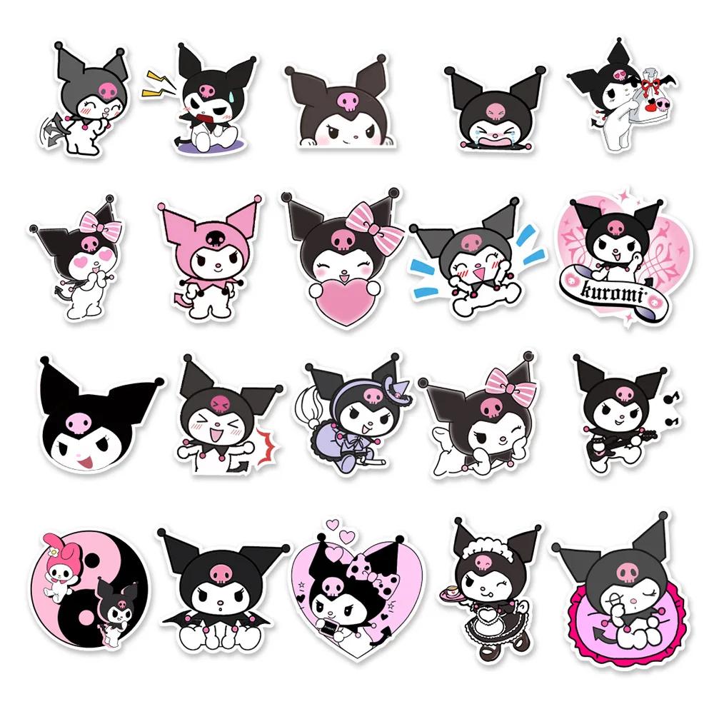 50Pcs Sanrio Anime Kuromi Stickers Laptop Skateboard Guitar Suitcase Motorcycle Graffiti Decal Waterproof Kawaii Sticker Toy