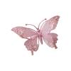 25Cm Sparkling Butterfly Christmas Tree Ornament Handmade Plastic Mesh Elegant Holiday Home Party Decorations