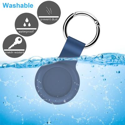 Liquid Silicone Protective Case Cover For Apple Airtags Anti Scratch Sleeve Keychain Tracker Accessory Shell Holder