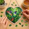 DIY Stained Glass Craft Acrylic Puzzle Suncatcher, Colorful Window Hanging Pendant, Heart Shape Style Sun Catcher Decoration, Ideal for Home