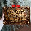 Vintage Französisches Zitat Blechschild Metall Wandkunst Rustikales Schild 7x11 Zoll