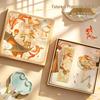 Chinese Style Koi Fish Metal Bookmark Gift Set - High-End Graduation Souvenir for Primary School Students
