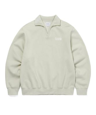 THISISNEVERTHAT Open Collar Sweatshirt Sand