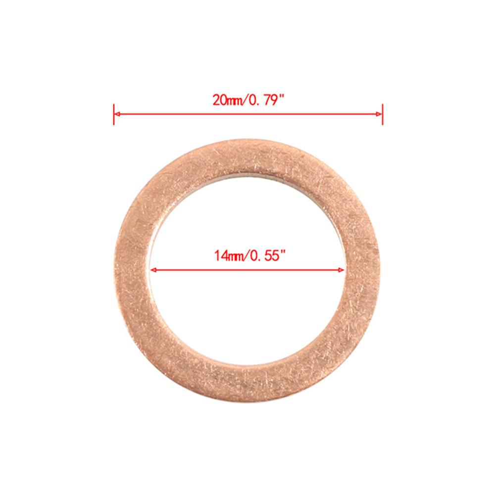 25Pcs Oil Drain Plug Copper Crush Washer 007603-014106 For Mercedes-Benz C450
