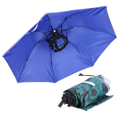 Outdoor Faltbarer Kopfschirm Hut Anti-Regen Anti-UV Angelkappen Tragbar Reise Wandern Strand Angeln Schirme Hut Regenausrüstung