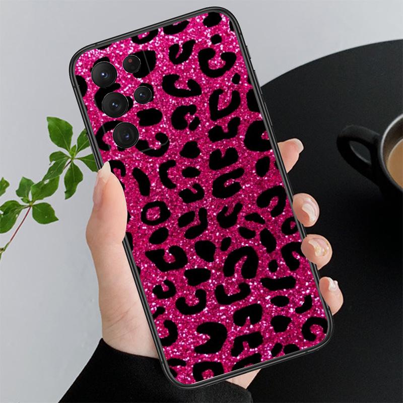 

Phone Case For Samsung A55 A16 A56 A36 A35 A15 A53 A54 A33 A34 A25 A05S A52 A52S A14 A26 A71 Pink leopard Animal Print A71 4G