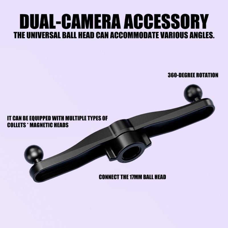 Adjustable Rotatable Phone Stand Universal Double Position Phone Clamp Mount Tripods Accessories for Double Camera Positions