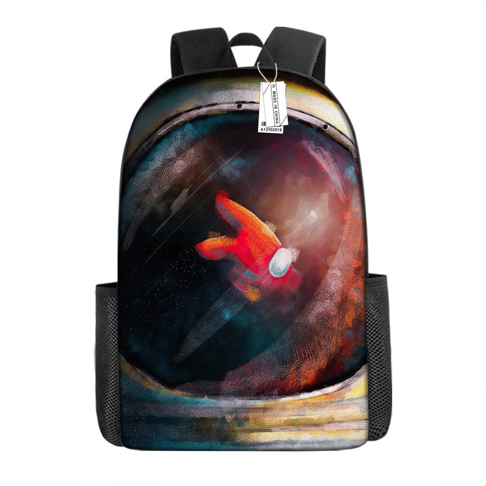 Astronaut Backpack Primary And Secondary School School Bag Grade 1-6 Backpack Creative Printed Backpack