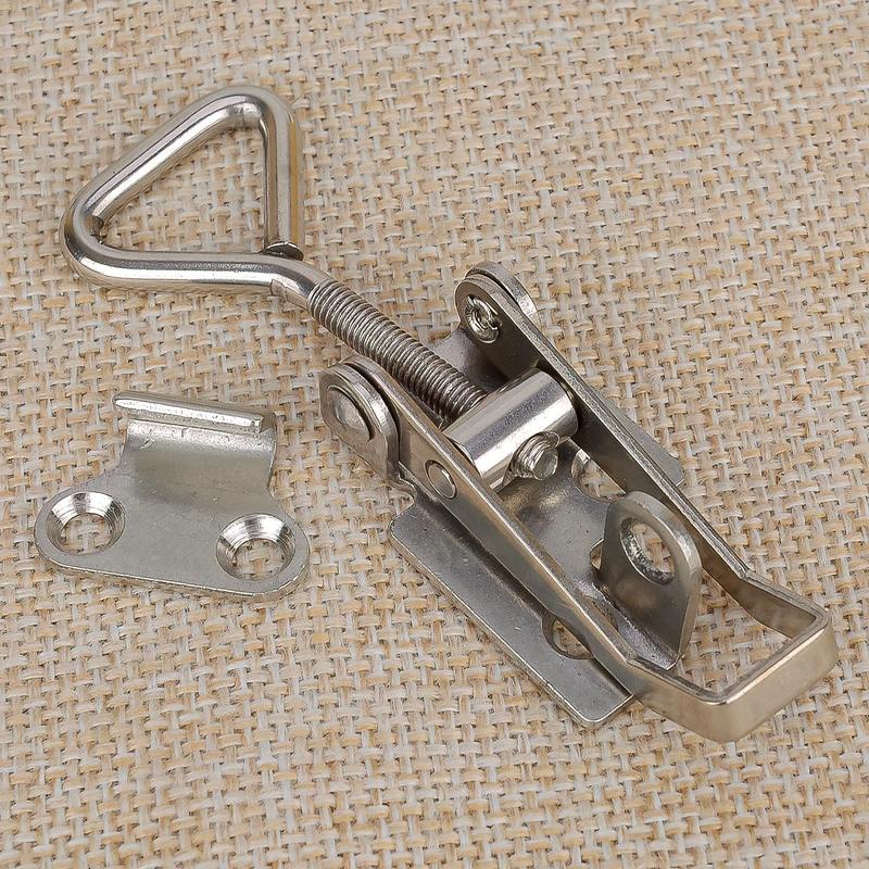 1Set Small Stainless Steel Marine Toggle Latch Buckle With Keyhole Fastener Clamp