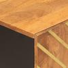TV Cabinet Brown and Black 80 X 31.5 X 46 Cm Solid Mango Wood