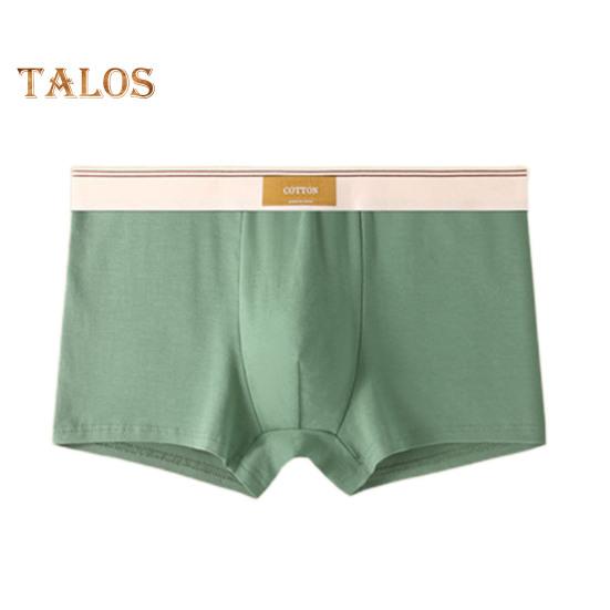 Men Boxer Underwear Mid-rise Wide Elastic Waistband Patchwork Color U-Convex Shorts Briefs Breathable Panties