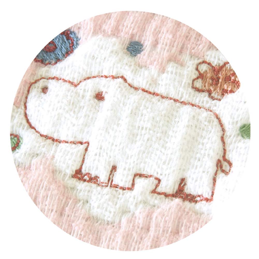 Bath Made In Baby Meringue Elephant Infant PI Jōgan Towel, Japan, 50x100cm, Gauze, Pink, Design, ELMG-250