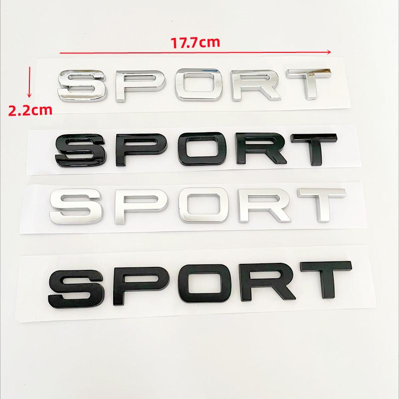 1Pc 3D ABS SPORT Letters Emblem Car Rear Trunk Badge For Discovery Evoque Range Rover L494 L320 Sport Sticker Accessories