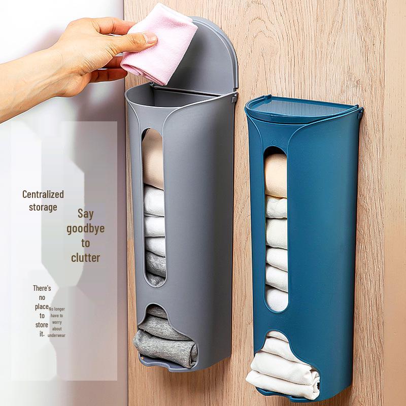 Wall-Mounted Underwear and Socks Storage Box - Pull-Out, Punch-Free, Ideal for Lazy Organizers