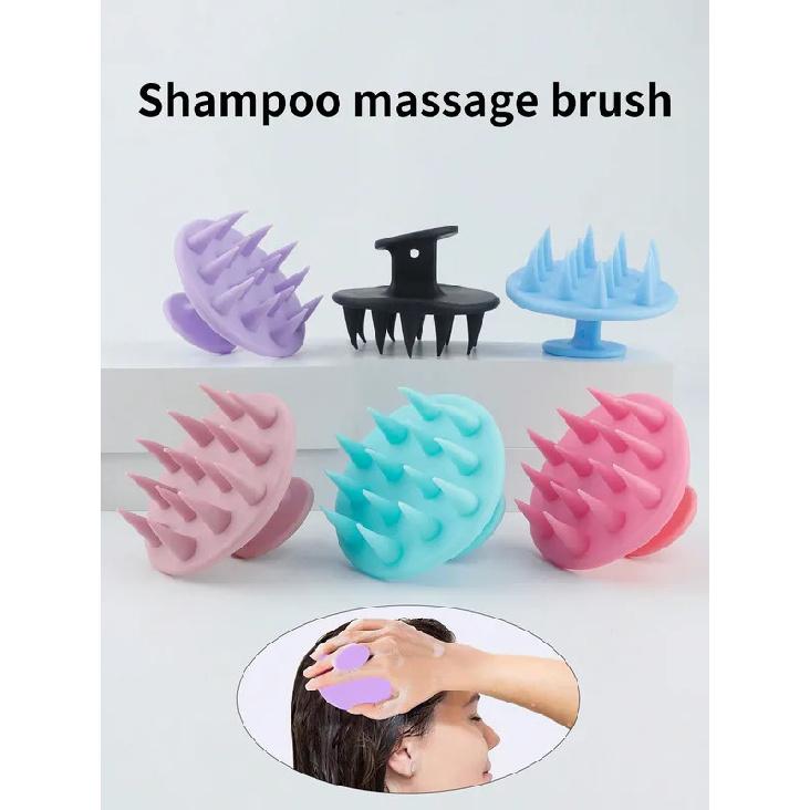 1pc Silicone Shampoo Brush Body Massage Brush Bath Shower Brush Salon Hairdressing Tool Scalp Massage Comb Hair Washing Comb