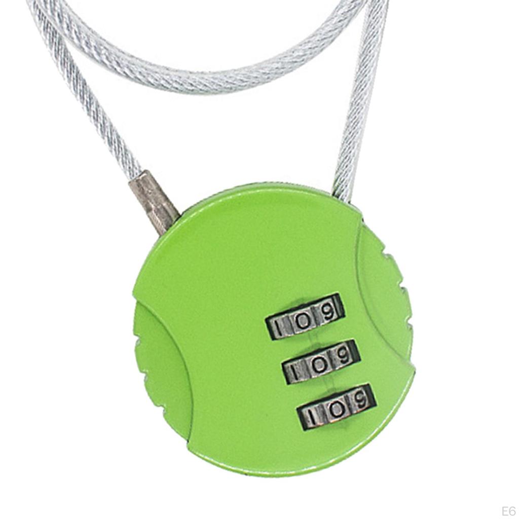 Lock, Cycling Cable 3 Digit Resettable Portable Locks for Strollers Motorbike Stroller