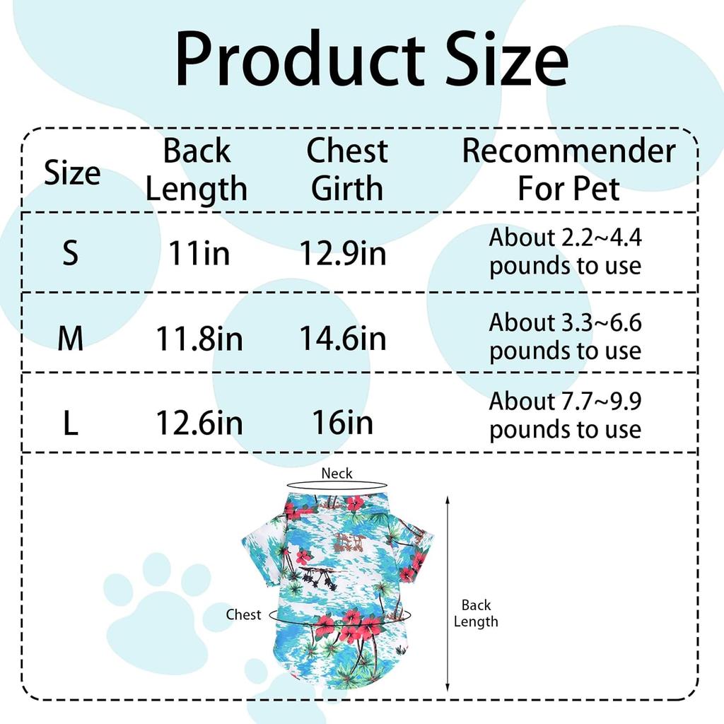 4 Pcs Dog Summer Shirts Floral Hawaii Dog Shirt Pet Clothes for Small Medium Dog Cats Boy Girl(Pink,red,Blue,Green, Medium)