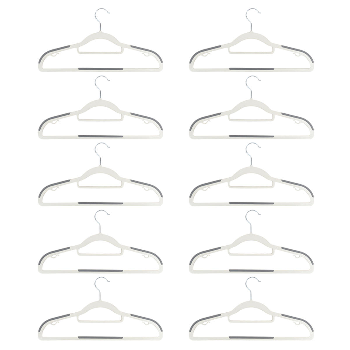 

10PCS Clothes Hanging Household Hangers Non-slip Dormitory Bedroom Special Storage Clothes Hanging No Trace one size серый