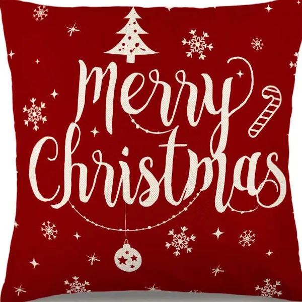 New Christmas Pillow Cover, Deer Snow Festival Decoration, Home Sofa, Living Room Pillow, Cushion Cover