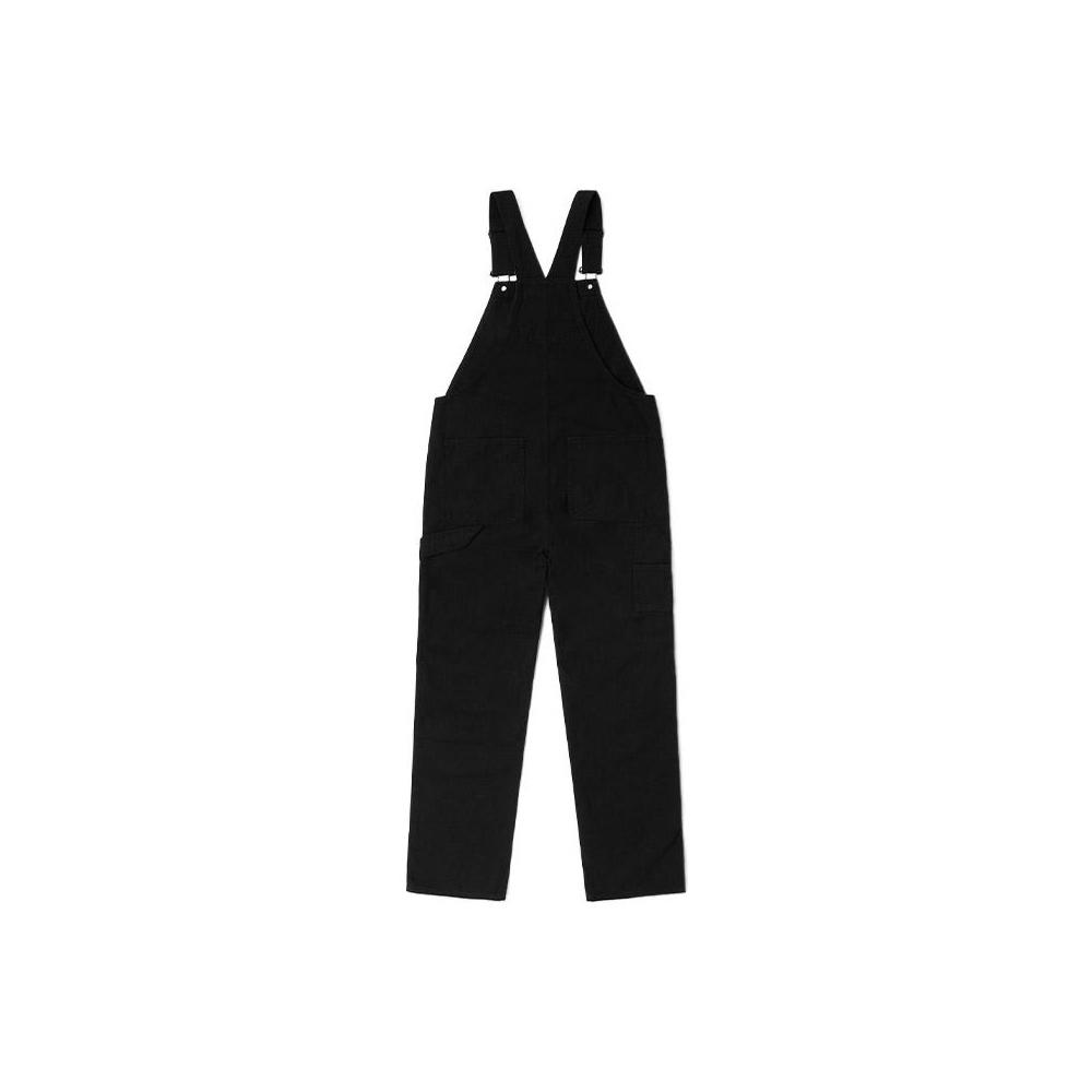 Vans Solid Color Adjustable Strap Overalls With Pockets Women overalls Black VN0A5JHIBLK