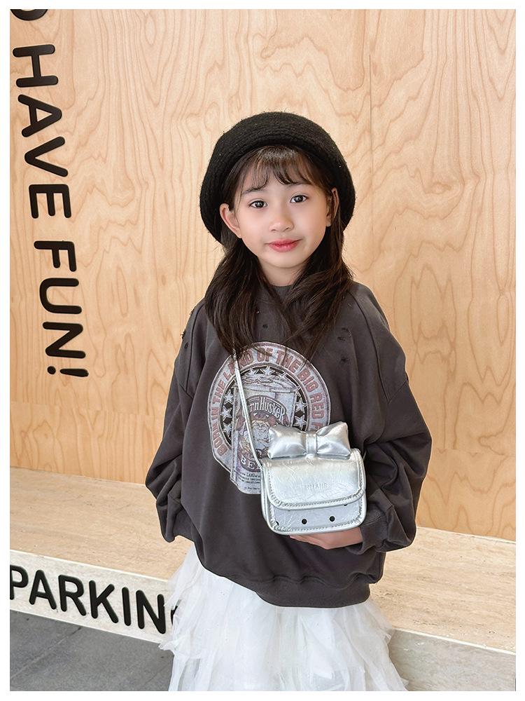 Set de Bolso Bandolera con Lazo de Lunares para Niñas y Monedero