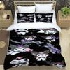 Kuromi 3-piece Cartoon Bedding Set, Exquisite Adult and Children's Bedding Set, Suitable for Double and Single Beds, Large Size.