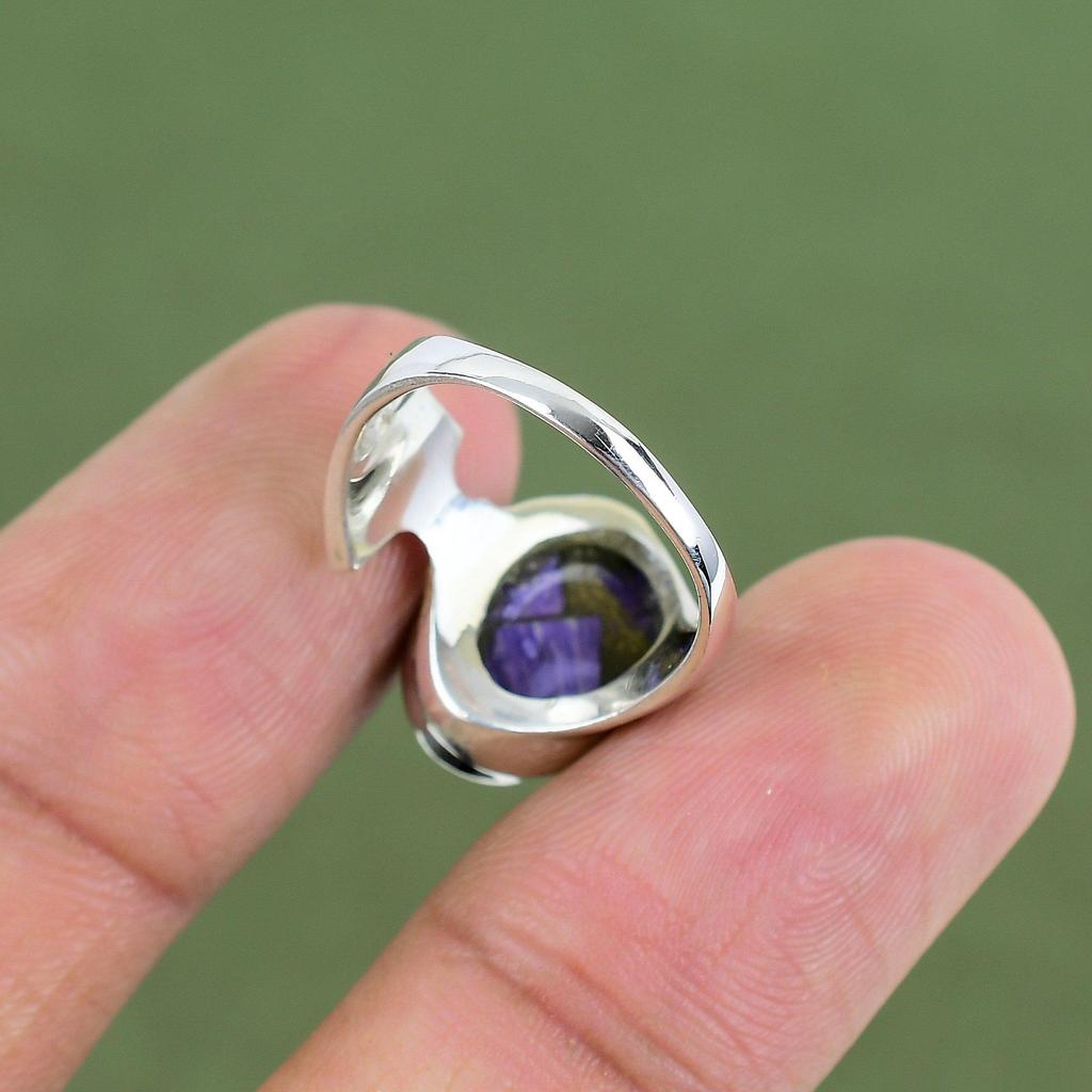 Kupfer Charoit Ring 925 Sterling Silber Ringe Stilvoller Schmuck Echter Edelstein Ring Handgefertigter Design Ring Geschenk Für Ihn Erhältlich In Ringgröße