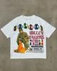 Streetwear High street vintage fashion letter print short Tshirt Unisex Yk clothes Goth casual cotton Harajuku couple tees
