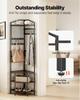 VEVOR Corner Hall Tree, 1810 Mm Coat Rack with Hooks, Top Shelf & Steel Frame