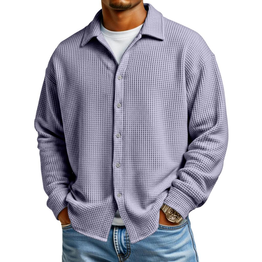 Men's Casual Button-Down Long-Sleeve Shirt