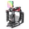 Zeadio Camera Smartphone Portable Handle Grip Handheld Video Rig with RGB Video Light Compatible with All Mirrorless and Smartphones & Stabilizer, &