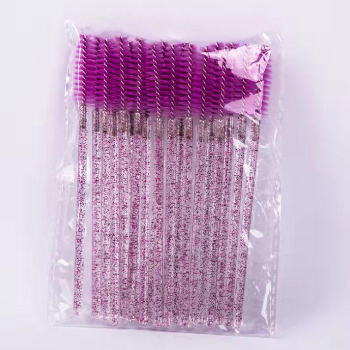

Crystal Spiral Disposable Eyelash & Eyebrow Brush Set - Includes Curling Wand and Lip Gloss Applicator