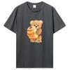 Tennis Teddy Cartoon Bear Tshirt Summer Cotton T Shirt Unisex Short Sleeve Oneck Tee Shirt Unisex Summer Girl Fashion Streetwear