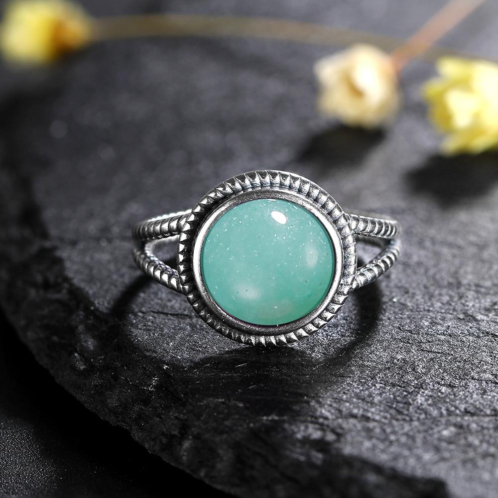 CopperRings With 10MM Round Natural Moonstones Women's Wedding Party Anniversary Fine Jewelry Ring