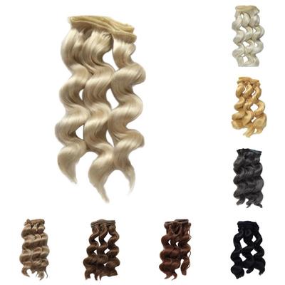 15cm Perücke DIY lockiges Haar für Puppe Reparatur Zubehör einfarbig Kinder Spielzeug