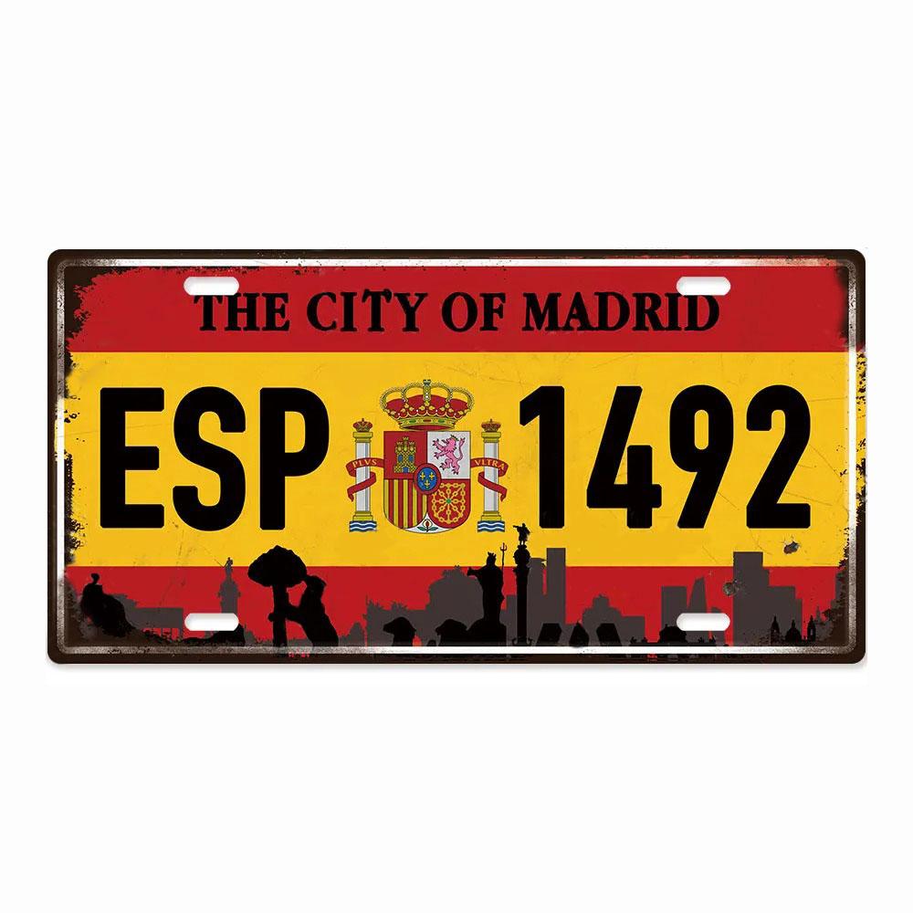 Country Posters Metal Signs Licenses Plate Plaque Metal Vintage Tin Sign Wall Decor for Man Cave Bar Home