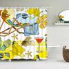 Sunlight Beach Waterproof Fabric Shower Curtains 3D Printing Palm Tree Bath Curtain For Bathroom Bathtub Decoration With Hooks