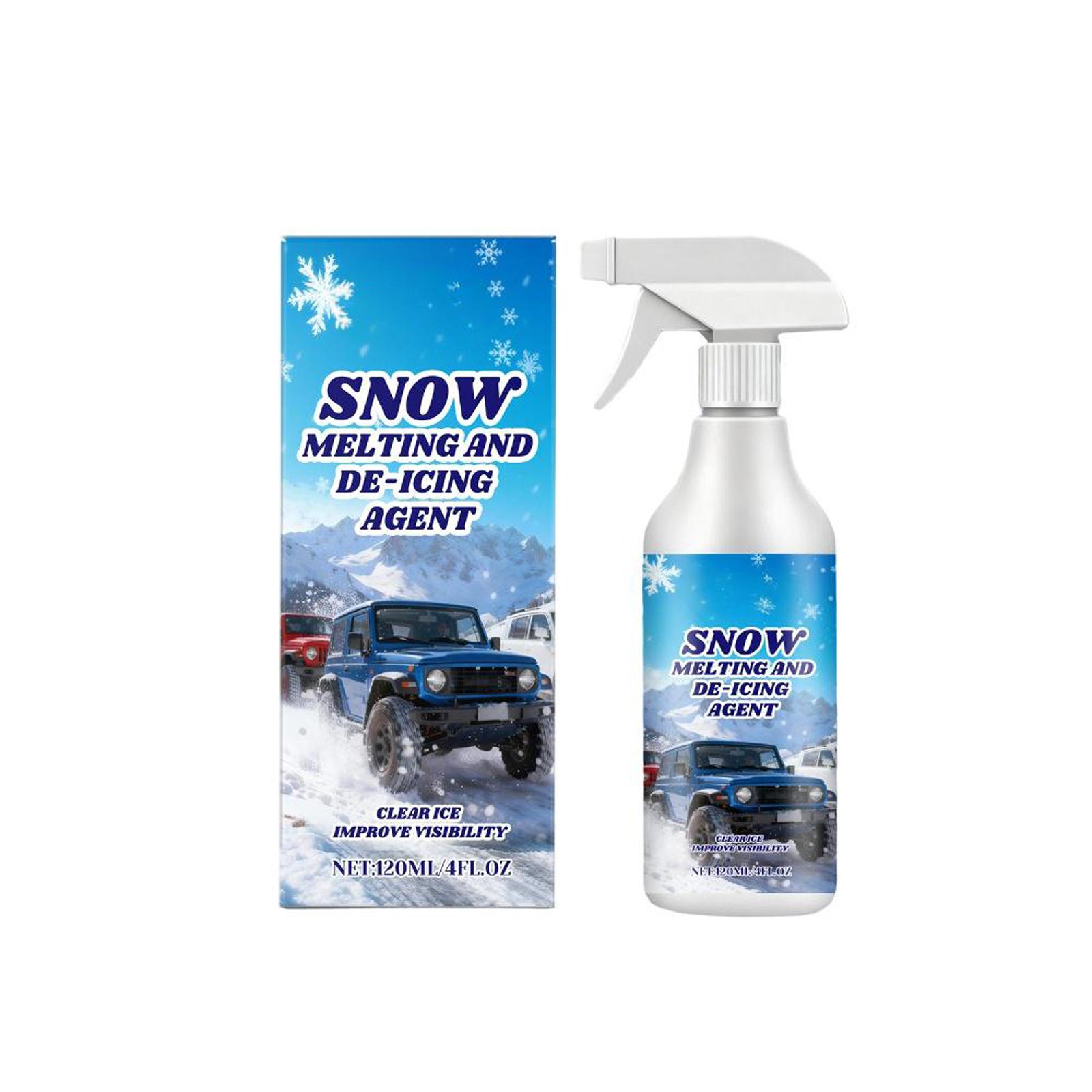 

Car Snow Melting And -icing Spray, Specially Designed For Car Rearview Mirrors, -icing And Snow Melting, Fast And Portable(120ml) One Size