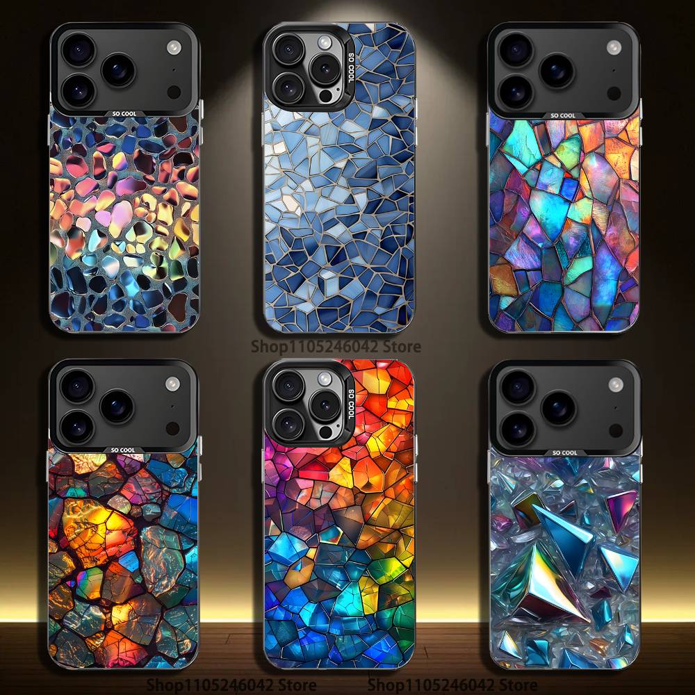 Colorful Glass For iPhone 17,16,15,14,13,12,11,Pro,MAX,Plus Black Shockproof Candy Matte Cover
